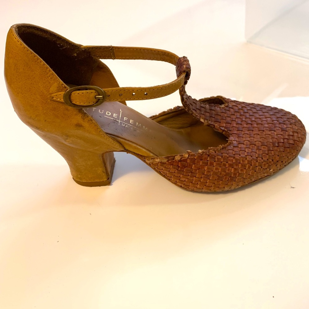 T-Strap Block Flapper Heels